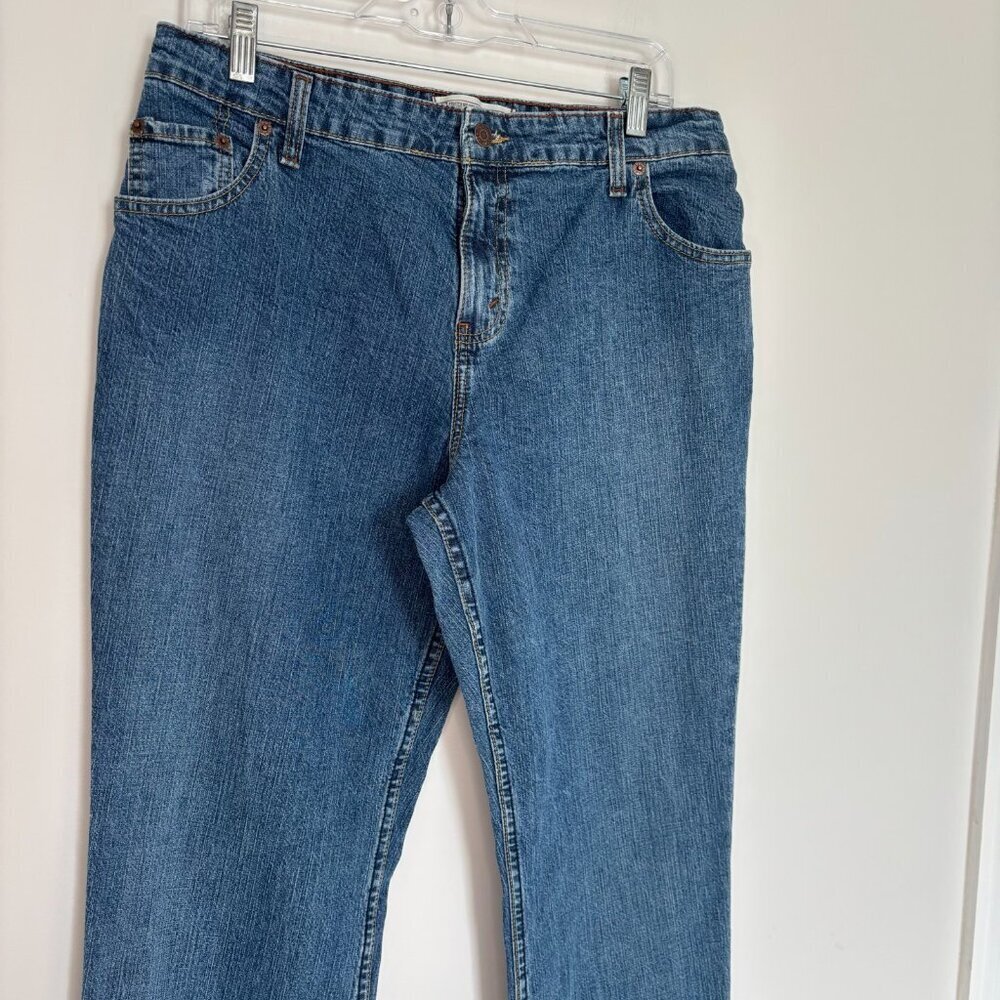 LEVI STRAUSS Signature Stretch Mid Rise Straight Leg Womens 14 Stretch Denim